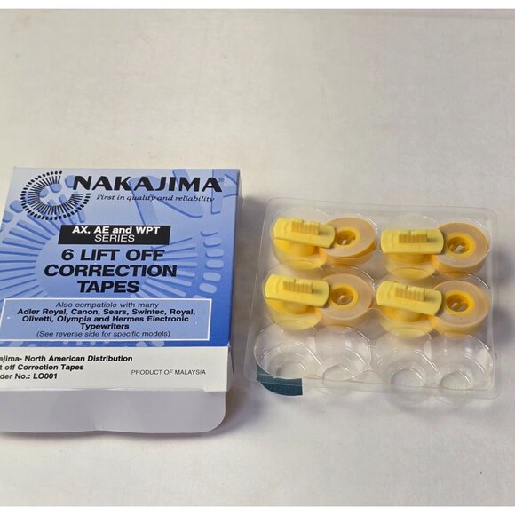 Nakajima Lift off Correction Tapes Typewriter Open Box AX AE WPT Series - Picture 5 of 5